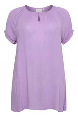 Kaffe Curve Damen KCami SS Tunic Tunika-Shirt, Lupine, 24 Plus von KAFFE CURVE