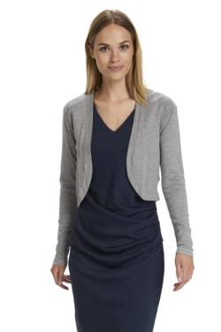 KAFFE Bolero Astrid Damen Bolero Astrid Elegant Jäckchen Langarm Cardigan Bolerojacke Grey Melange 3XL von KAFFE