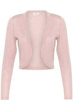 KAFFE Bolero KAankra Damen Bolero Festlich Jäckchen mit Langarm Kurze Strickjacke Peach Whip W. Metallic L von KAFFE