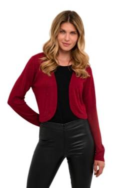 KAFFE Bolero KAankra Damen Bolero Festlich Jäckchen mit Langarm Kurze Strickjacke Sun-Dried Tomato XS von KAFFE