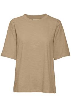 KAFFE Damen T-Shirt Kurzarm Rundhals Casual Basic Top Damen T-Shirt Kurzarm Rundhals Casual Basic Top Savannah Tan L von KAFFE