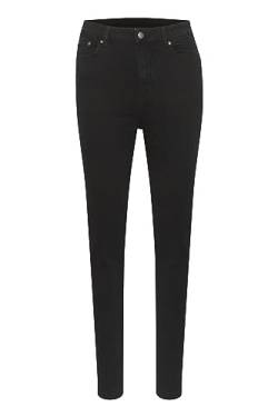 KAFFE Jeans KAsimone Damen Jeans Slim Fit High Waist Jeanshose Hoher Taille Washed Black Denim 40 von KAFFE