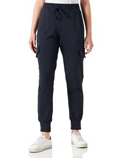 KAFFE Jerseyhose KAsiggi Damen Hose Klassische Cargo Hose Stoffhose mit Elastischem Bund Cargohose Midnight Marine M von KAFFE