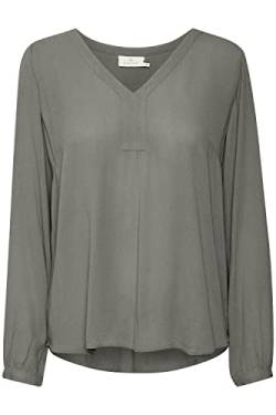 KAFFE Langarm-Bluse Amber Damen Bluse Amber Langarm V Ausschnitt Casual Shirt Smoked Pearl 48 von KAFFE