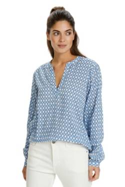 KAFFE Langarm-Bluse KAsary Damen Bluse V-Auschnitt Langarm mit Geometrisches Muster Light Blue Diamond Print 34 von KAFFE