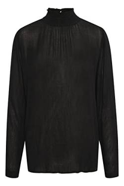 KAFFE Langarm-Bluse Trine Damen Bluse Stehkragen Langarm Elegant Shirt Black deep 44 von KAFFE