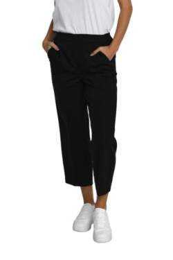 KAFFE Pants Suiting KAsakura Damen Hose 3/4 Capri Casual Arbeitshose Gerades Bein Freizeithose High Waist Caprihose Black Deep 44 von KAFFE