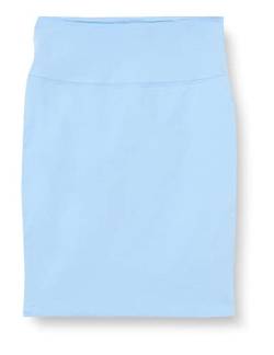 KAFFE Rock Penny Damen Rock Knielang Midirock Jersey Pencil Penny Skirt Strechy Bleistiftrock Vista Blue S von KAFFE