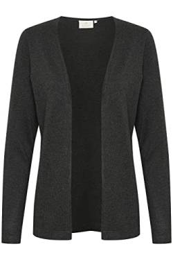 KAFFE Strickjacke KAfenia Damen Strickjacke Langarm Offen V-Ausschnitt Lang Cardigan Dark Grey Melange L von KAFFE