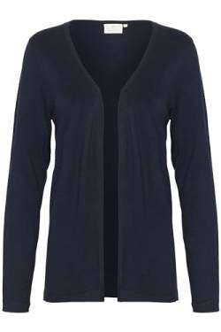 KAFFE Strickjacke KAfenia Damen Strickjacke Langarm Offen V-Ausschnitt Lang Cardigan Midnight Marine L von KAFFE