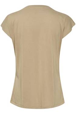 KAFFE T-Shirt KAlise Damen T-Shirt Kurzarm Basic Rundhals Einfarbiges Top Savannah Tan L von KAFFE