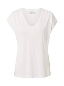 KAFFE T-Shirt KAlise Damen T-Shirt Kurzarm V-Ausschnitt Basic Shirt Chalk XL von KAFFE
