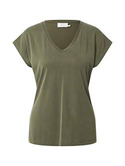 KAFFE T-Shirt KAlise Damen T-Shirt Kurzarm V-Ausschnitt Basic Shirt Grape Leaf L von KAFFE