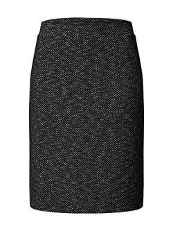 Kaffe Damen Women's Pencil Skirt Above Knee Length Slim Fit High Waisted Elastic Waist Rock, Schwarz/Kreide Mini Check, 34 von KAFFE