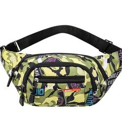 Bauchtasche, Camouflage-Gürteltasche, Gürteltasche, Gürteltasche, Stoff, Nylon, Geldgürtel für Herren, Jungen, Laufen, Wandern, Reisen, Sport, 34 x 11 cm, tarnfarbe, 32inches, Sportlich von KAIAIWLUO