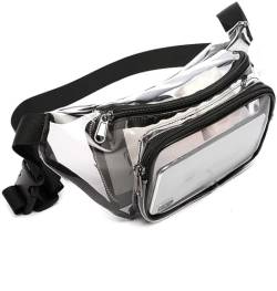 KAIAIWLUO Transparente Gürteltasche,Stadium Approved Bauchtasche Holographic Klar Hüfttasche für Damen Herren Männer Jungen Laufen Wandern Reisen Sport von KAIAIWLUO