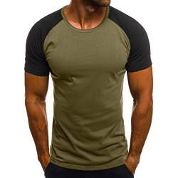 Camouflage Muster Kurzarmshirt, Herren Casual Slim Camouflage Bedruckt Kurzarm T-Shirt Top Bluse Mode Herren T-Shirt Kurzarm Shirt mit Rundhalsausschnitt von KAIXLIONLY