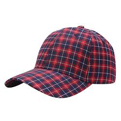 KAIXLIONLY Basecap Unisex Kappe Herren Sonnenhut Damen Basic Kariert Cap Pull On Verschluss Casual Sport Cap Sonnenschutz Visier Kappe Klassischer Jungen und Mädchen Basecap von KAIXLIONLY