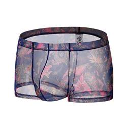 KAIXLIONLY Boxershorts Herren Sexy Unterwäsche Transparente Durchsichtige Shorts Hot Lip Print Unterhose Männer Reizwäsche Unterhosen Slips Höschen Mens Panties von KAIXLIONLY