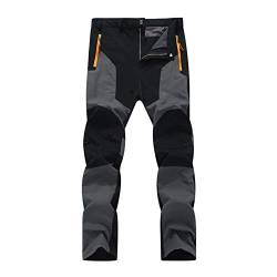 KAIXLIONLY Wanderhose Herren Lang Regenhose Gefüttert Stretch Softshellhose Dickere Warme Thermohose Winddicht Outdoorhose Schneehose Snowboardhose Herren Winter Skihose Trekkinghose von KAIXLIONLY