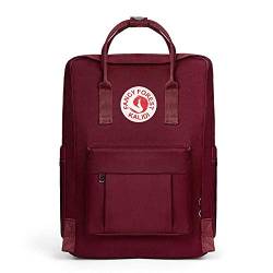 KALIDI Rucksack, leicht, Schultasche, Unisex, wasserabweisend, passend für 38,1 cm Laptop für Jungen, Mädchen, Männer und Frauen, burgunderfarben, M, Daypack Rucksäcke von KALIDI