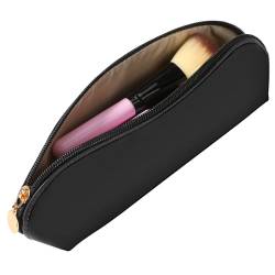 KALIONE Reise-Make-up-Pinselhalter, tragbare Reise-Kosmetiktasche mit Reißverschluss, Make-up-Pinsel-Reise-Etui für Reisen im Freien, Schwarz von KALIONE