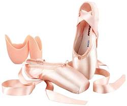 KALUNBS Damen Mädchen Spitzenschuhe Ballettschläppchen Ballettschuhe Tanzschuhe Ballett Trainings Schläppchen von KALUNBS