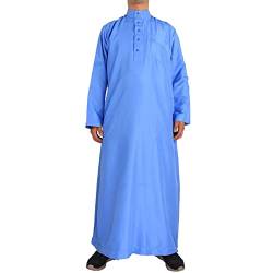 KAMEIMEI Muslimische Robe Herren Einfarbig muslimisches Kleid Islamischen Dubai Männer-Muslimische Kleider Ethnische Maxikleid Ramadan Roben Taiji Kleidung von KAMEIMEI