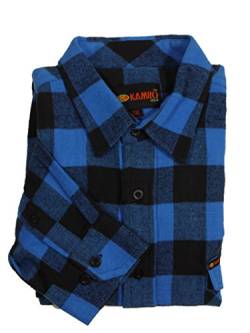 KAMRO Holzfäller-Langarmhemd Übergröße 10XL, blau, Größe:10XL von KAMRO