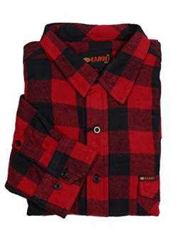 KAMRO Holzfäller-Langarmhemd Übergröße 10XL, rot, Größe:10XL von KAMRO