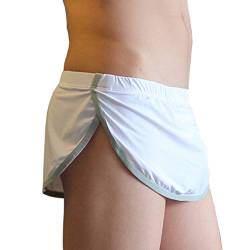 KAMUON Herren Sexy Beutel Tanga G-String Boxer Unterwäsche Panties Home Sleep Shorts - Weiß - Medium von KAMUON