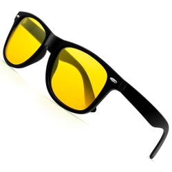 KANASTAL Nachtsichtbrille Fahren Gelb Gläser Sonnenbrille Nachtbrille zum Autofahren Herren Anti Blende Nachtsichtbrillen Nachts Auto Brille von KANASTAL