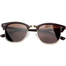 KANASTAL Sonnenbrille Halbrahmen Polarisiert Braun für Herren Retro Klassisch Braun Rahmen Sonnenbrillen Damen UV400 Schutz von KANASTAL