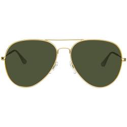 KANASTAL Sonnenbrille Herren und Damen Polarisiert Braun mit Premium Metallrahmen UV400 Schutz Klassisch Fahrerbrille für Fahren und Outdoor-Sportarten von KANASTAL