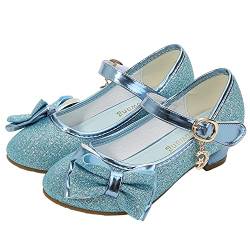 KANDEMY Mädchen Prinzessin Schuhe mit Absatz Glitzer Festliche Schuhe Kinder Stöckelschuhe für Mädelsabend Hochzeit Geburtstag Halloween Fasching Karneval Verkleidung als Prinzessinnen Kleid Zubehör von KANDEMY