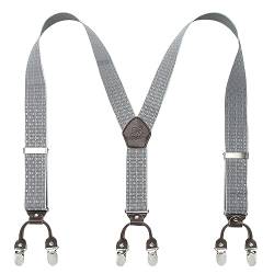 KANGDAI Herren Hosenträger 6 Clips Heavy Duty Men Braces Y Zurück 20 Farben Durable Elastic Verstellbare Hosenträger Starke Metall Clips Hosenträger von KANGDAI