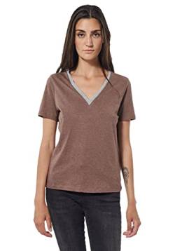 Kaporal Damen T-Shirt Modell fein-Farbe: Kakao-Größe S, Kakaofarben, Small von KAPORAL