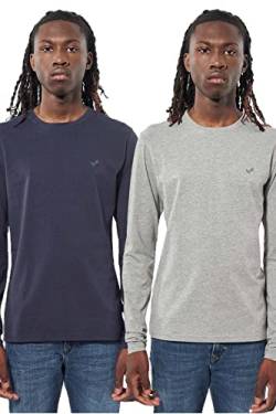 Kaporal Herren T-Shirt Modell VIFT-Farbe: Marineblau/Mittelgrau-Größe S, Navmg, S von KAPORAL