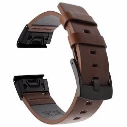 KAPPDE 20, 22, 26 mm, Leder-Smartwatch-Armband, schnelle Passform, für Garmin Fenix 7, 7X, 7S, 5S, 5, 5X Plus, 6S, 6, 6X Pro Smartwatch-Armband, 20mm Fenix 5S 6S 7S, Achat von KAPPDE