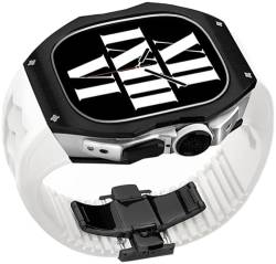 KAPPDE Premium-Gehäuse aus Titanlegierung, Fluorkautschuk-Armband, für Apple Watch Ultra 8, 49 mm, Gummi-Uhrenarmband und Edelstahl-Verschluss, Mod-Kit, Ersatzarmband für Herren und Damen, For Ultra von KAPPDE