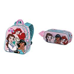 Disney Prinzessinen Kind Basic Rucksack + 3D Doppelfedermäppchen von KARACTERMANIA