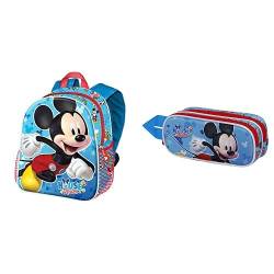 KARACTERMANIA Micky Maus House Basic Rucksack + 3D Doppelfedermäppchen von KARACTERMANIA