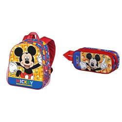 KARACTERMANIA Micky Maus Oh Boy Basic Rucksack + 3D Doppelfedermäppchen von KARACTERMANIA