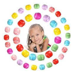 Mini Haar Klammer,Mini-Perlen Haarkralle Bunt Mini Haarclips Perlenclips,Mini Haarklammer Clips Bunte Perle Haarspange,Rund Haarclips Regenbogen Clip für Kinder Mädchen Frauen,100 Stück von KARELLS