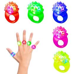 Partyring,Leucht Ringe,Leuchtende LED Party Ringe,5 Farben LED Fingerlicht,Fingerlichter Spielzeug für Kinder Erwachsene Leuchten Party,5 Stück von KARELLS