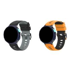 735XT Ersatzbänder für Garmin Forerunner 735XT Armband, Silikonarmband Wasserdichte Sportbänder Kompatibel mit Garmin Forerunner 220 230 235 620 630 Approach S20 S5 S6 Wechselarmband (Schwarz+Orange) von KAREN66