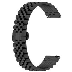 Armband Kompatibel mit Garmin Venu 3S Armband, Verstellbares Edelstahl Metall Ersatzarmband für Garmin Venu 3S Smartwatch, Herren Damen (Schwarz) von KAREN66