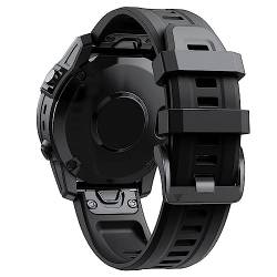 Fenix 7 Ersatzbänder für Garmin Fenix 7 Armband, Silikonarmband Wasserdichte Sportbänder Kompatibel mit Garmin Fenix 7/6/6 Pro /5/5 Plus Wechselarmband (Schwarz) von KAREN66