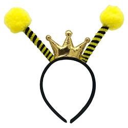 Haarreif Biene Haarschmuck Biene Stirnband Headwear für Fasching & Karneval Biene Kostüm für Kinder und Erwachsene Biene Haarband (C) von KAREN66