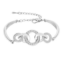 KAREN66 Armband Damen Armschmuck -Herz-Armband Gutes Schwester-Armband Frauen-Geschenke für Beste Freundin Schwester-Herz-Armband (Silver, One Size) von KAREN66